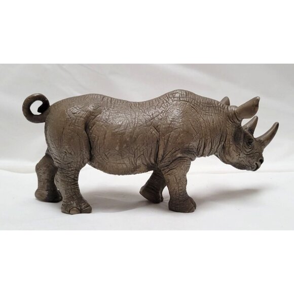 Schleich 2008 Realistic Brown Resin Rhino Figurine Toy Retired - Picture 4 of 7